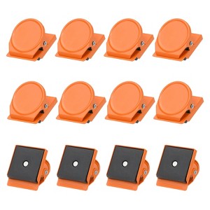 Unique Bargains Stainless Steel Hooks and Hangers Refrigerator Magnetic Clips 1.38" x 1.22" 12 Pcs - 1 of 3