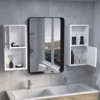 SEVOBAL Bathroom Storage Cabinets Wall Mounted Double Door Cabinet with Multiple Shelves for Bathroom, White, 6.2"*11.8"*23.7" - 2 of 4