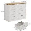 6 Drawer Wide Dressers Organizer with Charging Station - 2 of 4