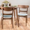 NicBex Mid-Century Upholstered Dining Chairs Set of 2 Armless Accent Side Chairs with Curved Back - 4 of 4