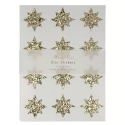 Meri Meri Gold Eco Glitter Star Stickers (Pack of 8)