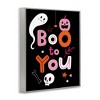 Stupell Industries Boo To You Smiling Halloween Elements Framed Giclee Art - 2 of 4