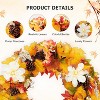 GAOMON 24 Inch Fall Front Door Wreath Decorations, with Pinecone, Maple Leaf, White Flowers, Fall Thanksgiving Decor Indoor Outdoor - 2 of 4