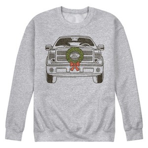 Men's - Ford - F150 Truck 2009 with Christmas Wreath Graphic Fleece Sweatshirt - 1 of 4
