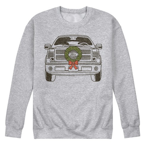 Men s Ford F150 Truck 2009 With Christmas Wreath Graphic Fleece Sweatshirt Target