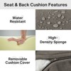 POCASSY 6" Outdoor Cushion Set, 24"x24" Replacement Water Resistant Zippered Cushion for Chairs - 4 of 4