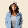 Dalix Ghost Embroidered Fleece Zip Washed Hoodie Cold Fall Winter Women - 3 of 4