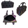 AmeriLeather Medina Geometric Handbag – Reflective PVC, Top Zip, Convertible Carry with Strap, 10.5" Flash-Glow Tote - 4 of 4