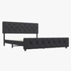 Queen Size Bed Frame with USB Ports, Upholstered Platform with Adjustable Headboard, Strong Frame and Wooden Slats Support, Linen Fabric Wrap - 4 of 4