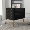 SEYNAR Mid-Century Modern Velvet Round Accent Chair for Living Room, set of 2 - 2 of 4