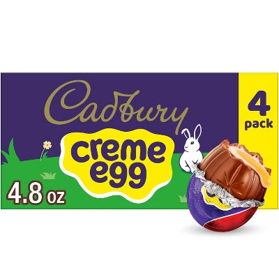 Cadbury Crème Egg Milk Chocolate Easter Candy - 4.8oz/4ct