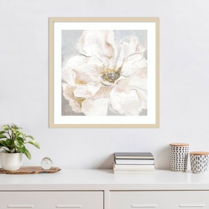 Amanti Art Large White Floral I by Alex Black Framed Wall Art Print - 1 of 4