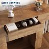 47-Inch Long Console Table with Drawer,Wooden Rectangular Sofa Table Behind The Couch,Oak - 3 of 4