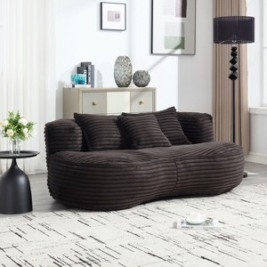 CAVINAS Lazy Sofa Corduroy Bean Bag Chair Lounger,High Back Bean Bag Couch,Accent Chairs for Living Room - 1 of 4