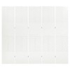 vidaXL Room Divider Freestanding Privacy Screen for Room Separation Steel - White 78.7" x 70.9" 2 pcs - 4 of 4