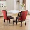 NicBex Modern Dining Chairs Set of 2,PU and Velvet Upholstered Kitchen Chair with Wood Legs for Dining Room,Living Room - 2 of 4