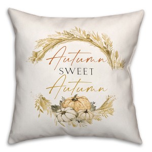 Creative Products Autumn Hay Wreath 16 x 16 Spun Poly Pillow - 1 of 3