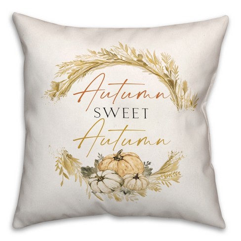 Creative Products Autumn Hay Wreath 16 x 16 Spun Poly Pillow - image 1 of 3