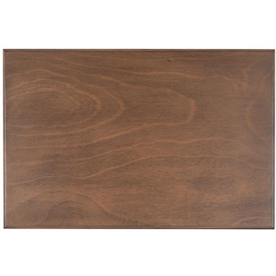 Arina Brown Wood Spindle Leg Writing Desk with Drawer