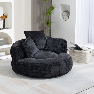 NicBex High Back Bean Bag Chair with 3 Pillows for Adults and Kids,Chenille Lazy Sofa for Living Room,Bedroom,Apartment