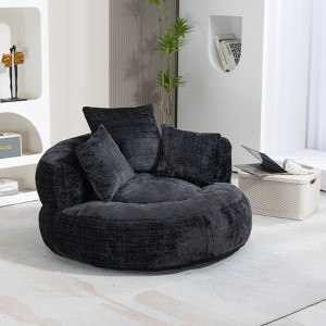 CAVINAS Chenille Fabric Bean Bag Chair with Three Pillows,Soft Bean Bag Couch,Accent Chairs for Living Room - 1 of 4