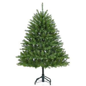 4.5FT/6FT/7.5FT/9FT Christmas Solid Color PVC Hybrid Auto Tree with 8 Light Patterns Pre-Lit Christmas Tree, Switch Foot Pedal, Collapsible Stand - 1 of 4