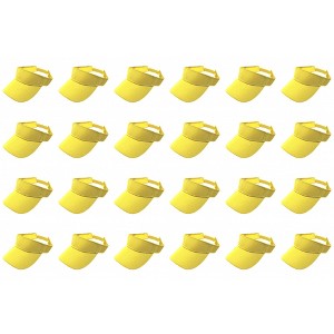 24 Pack Bulk Sun Visors Ideal for Events Teams or Promotions - 1 of 4