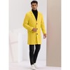 Lars Amadeus Men's Slim Fit Winter Notched Lapel Single Breasted Long Jacket Overcoat - 4 of 4