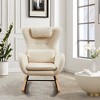 Grungis Upholstered Accent Chair,33.07"W Rocking Chairs with High Backrest and Comfortable Seating,Arm chair for Bedroom,Reading Room - 2 of 4