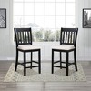 Gulches Black and White Rubberwood Dining Chairs Set of 2 - 2 of 4