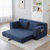 73" Modern Convertible Corduroy Sleeper Loveseat with Memory Foam, No Assembly Folding Sofa Bed for Small Spaces and Room -3irtyhousy - 3 of 4