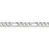 Black Bow Jewelry 7mm Sterling Silver Flat Figaro Chain Bracelet - image 2 of 4