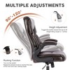 Grungis PU Leather Office Chair with Adjustable Flip-up Armrest & Lumbar Support,Comfortable Computer Chair with Metal Base for Adult, Student - 4 of 4