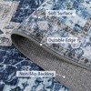 Washable Rug Vintage Medallion Area Rugs Non-Shedding Floor Mat Throw Carpet for Living Room Bedroom, 9' x 12' Blue - 4 of 4