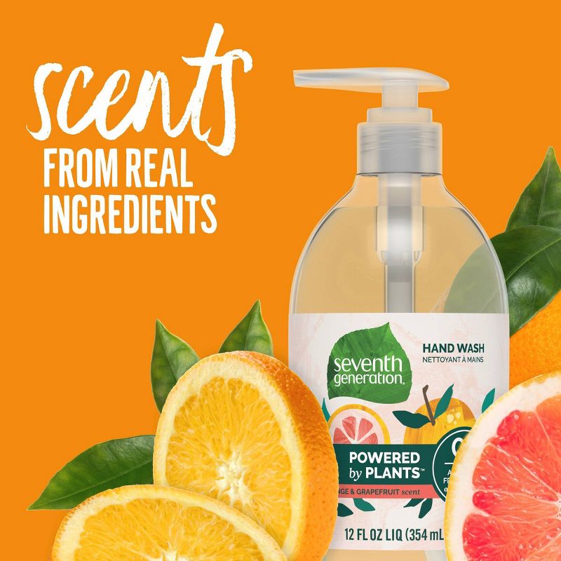Seventh Generation Mandarin Orange &#38; Grapefruit Liquid Hand Soap - 12 fl oz, 5 of 8