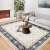 Acekool Washable Area Rug, Boho Vintage Non-Slip Low Pile Soft Accent Carpet for Living Room Bedroom, Pet & Kid Friendly, Easy Care - 2 of 4