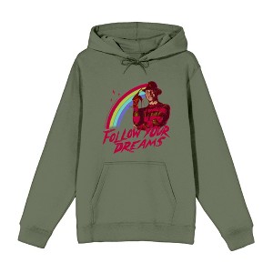 A Nightmare On Elm Street Follow Your Dreams Adult Long Sleeve Hoodie - 1 of 2