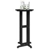 vidaXL Bar Table Black 21.7" x 21.7" x 42.1" HDPE - 3 of 4