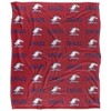 American University Logo Pattern Silky Touch Blanket White 50x60 - 2 of 4