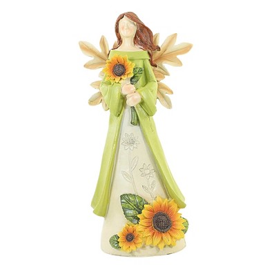 Fall 11.75" Sunflower Angel Leaf Wings  -  Decorative Figurines
