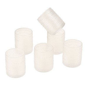 Itopfox Vintage Glassware Drinking Glasses Set of 6, 12 oz Hobnail Glass Cups, Embossed Clear Water Tumbler for Beer, Cocktail, Whiskey, Juice - 1 of 4