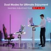 Lirago Electric Adjustable Height Standing Desk with Splice Board-Home Office Desk for Healthy Work Lifestyle-White - 3 of 4