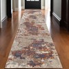 Beige Rust And Blue Abstract Area Rug - 2 of 4