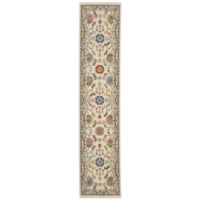 Oriental Weavers Lucca 5506W Ivory/ Multi Indoor Area Rug - 2'6" x 12'