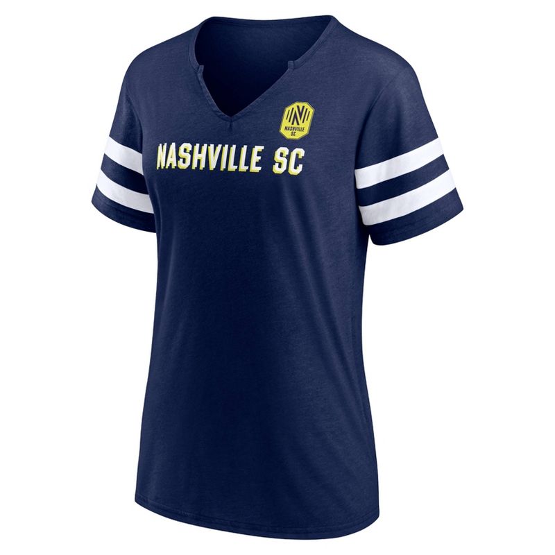 MLS Nashville SC Women&#39;s Split Neck Team Specialty T-Shirt, 2 of 4