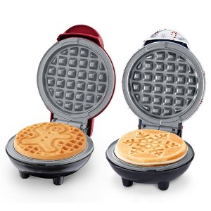 Dash 2pk Mini Waffle Maker Ginger + Snowflake : Target