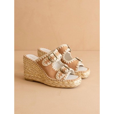 Women's The Rae Embroidered Espadrille Wedges - OASIS SOCIETY