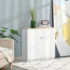 Homcom Storage Cabinet Kitchen Sideboard With Louvered Doors ...