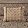 7 Pcs Elegant Jaquard Traditional Damask Design Comforter Set,All Season Home Textile Cozy Bedding Set fits Lux Bedroom Decor,Matching Bed Skirt - 4 of 4