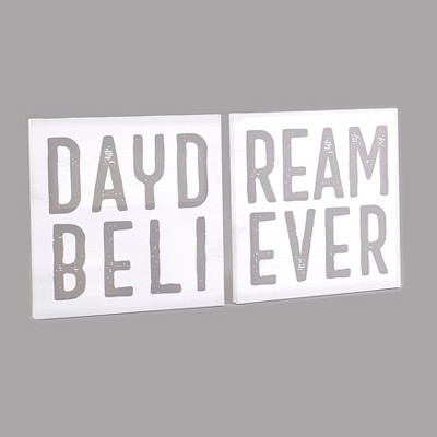 The Lakeside Collection Daydream Believer Canvas Wall Art - Musical Accent - Set of 2